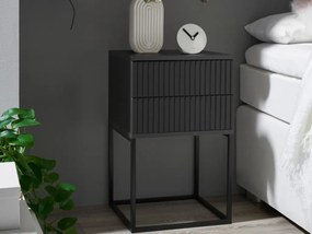 Nočný stolík s 2 zásuvkami Marle, grafitový