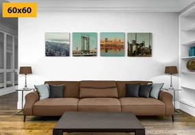 Set obrazov výhľad na mesto New York