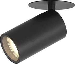 Sada 6 moderných zapustených bodových svetiel čierna GU10 50mm IP44 - Chels