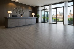 Gerflor, PVC podlaha - lino Flexar Nerok 1430 Oak Select Dark Grey, na mieru, šíře 2m,4m, šedá, bez podkladu, chodba / predsieň