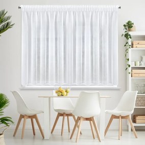 ZÁCLONA MIREA NA PÁSKE 350 X 150 CM BIELA