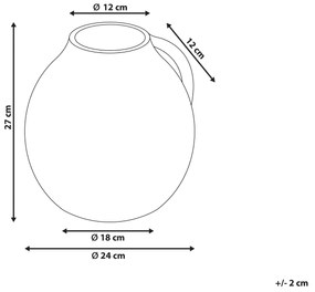 Terakota Dekoratívna váza 27 Béžová PERAK Beliani
