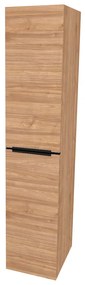 Mereo, Mereo Mailo, kúpeľňová skrinka vysoká 170 cm, čierne madlo, Multidecor, Light Select Walnut, MER-CN594LPBLSW1