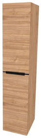 Mereo, Mereo Mailo, kúpeľňová skrinka vysoká 170 cm, čierne madlo, Multidecor, Light Select Walnut, MER-CN594LPBLSW1