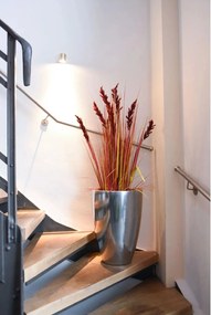 Luxusný kvetináč OPALA, sklolaminát, výška 55 cm, strieborná metalíza