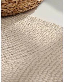 Ručne tkaný vlnený okrúhly koberec vo svetlo prírodnej farbe ø 150 cm Eleni Natural White – Hanse Home