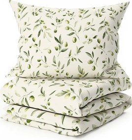 Bavlnené obliečky OLIVE POLY zelené Rozmer obliečky: 70 x 90 cm | 140 x 200 cm