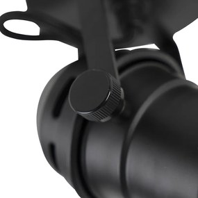 Priemyselné bodové svetlo čierne otočné a nakloniteľné bez tienidla - Movie