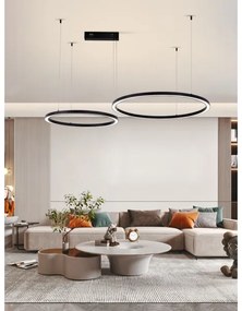 Immax NEO 07216L - LED Stmievateľný luster FINO 93W/230V 60/80cm čierna Tuya+DO