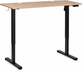 Elektrický písací stôl 120x60 cm, zdvíhateľný, výškovo nastaviteľná 72-118 cm, svetlý dub,