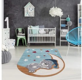 Detský koberec TOYS 75322 Medvedík - tyrkys / krém