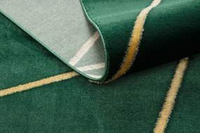 Koberec EMERALD exkluzívny 1013 glamour, styl geometrický fľaškovo zelený / zlatý