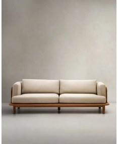 Záhradná pohovka z tíkového dreva v béžovo-prírodnej farbe Turqueta – Kave Home