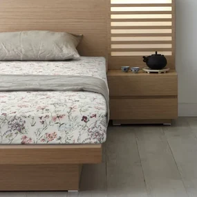 Posteľná plachta z makosaténu - kvetinová Šírka: 100 cm | Dĺžka: 200 cm