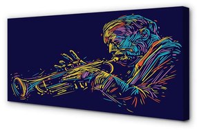 Obraz canvas trumpet muž 125x50 cm
