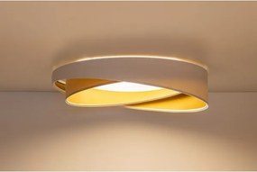 LED stmievateľné stropné svietidlo SM. GALAXY M. 24W/230V pr. 55 cm biela/béžová/zlatá + DO