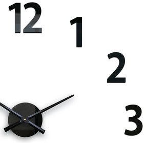 Nástěnné samolepící hodiny Amadeus 75 cm černé