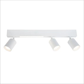 Stropné svietidlo Magnet, 3x biele kovové tienidlo + 1x LED 5W, w