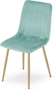 AKCIA Mentolová zamatová stolička LAVA AQUA MINT II. akosť