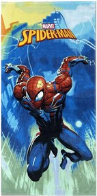 Bavlnená plážová osuška Spiderman v lete - 100% bavlna, froté s gramážou 320 gr./m² - 70 x 140 cm