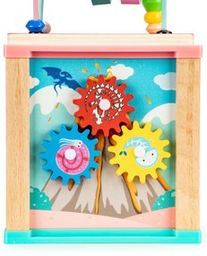 Vzdelávacia drevená kocka, triedička mula ECOTOYS