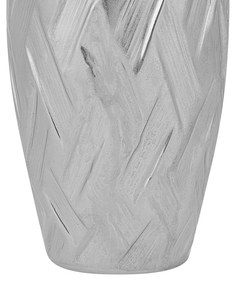 Kamenina Dekoratívna váza 33 Strieborná ARPAD Beliani