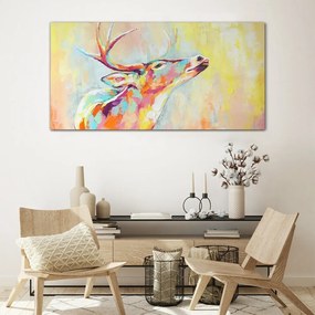Obraz na skle Zvieracie jeleň abstrakcie