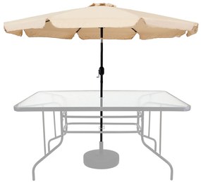 ModernHome Veľký záhradný slnečník 3m - béžový