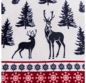 Sada mikroplyšových obliečok TWINKLE CHRISTMAS farebné + obliečka mikroplyš SOFT 180x200 cm biele, dvojlôžko