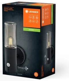 Ledvance - Vonkajšie nástenné svietidlo so senzorom FIGO CYLINDER 1xE27/20W/230V
