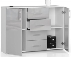 Komoda K45 metalická lesk
