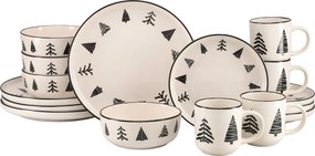 XXXLutz KOMBINOVANÝ SERVIS Nordic Christmas Black 16-dielne Creatable - Jedálenské sety - 007768082801