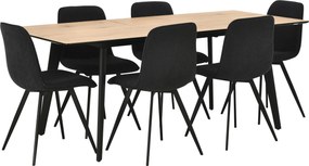 XXXLutz JEDÁLENSKÁ ZOSTAVA, topoľ, čierna, farba duba Livetastic - Online Only jedálne - 001125012001