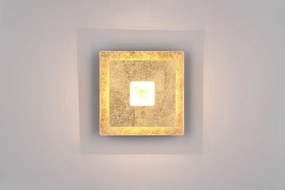 LED nástenné svietidlo v zlatej farbe Leano – Trio