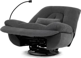 Polohovacie kreslo sivé, elektrické TV-7089 GREY2