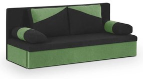 Rozkládací pohovka ROLO Černá/Zelená