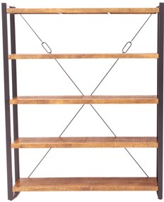 furniture-nabytek.cz - Knižnica kov drevo mango 140x200x35