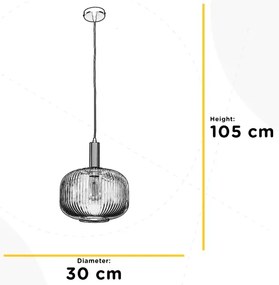 ONLI - Luster na lanku DOROTY 1xE27/22W/230V pr. 30 cm