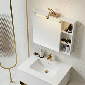 Toolight Toolight, LED nástenné svietidlo 40cm, 9W, 4000K, 1000lm, APP1899-1W, zlatá matná, OSW-66054