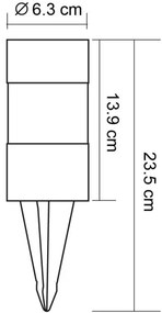Globo 33254-3 - SADA 3x LED Solárna lampa LED/0,06W/3,2V IP44