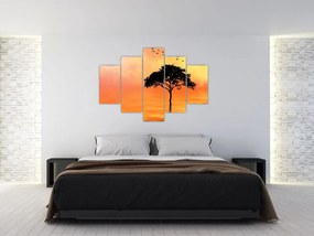 Obraz stromu pri západe slnka (150x105 cm)