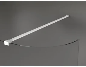 Mexen Kioto, zaoblená sprchová zástena 100 x 200 cm, 8mm číre sklo, biely profil, 800-100-101-20-06