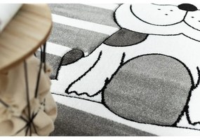 styldomova Detský sivý koberec PETIT psíček kruh