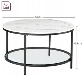 TRENDIE Kávový stolík Marble
