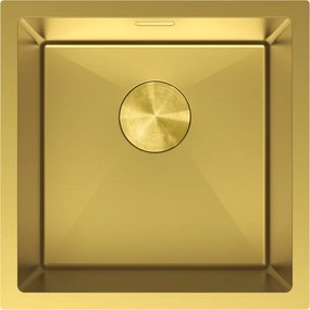 Mexen Trixo, 1-komorový nerezový drez 440 x 440 mm, brúsená zlatá, 6413441000-55