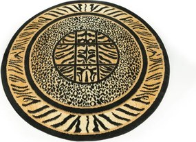 Okrúhly čierny koberec Atlas PP – elegantný a odolný Rozmer: 80x80 cm