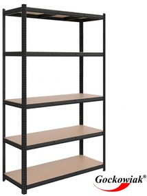 Regál 205x120x45 cm čierny