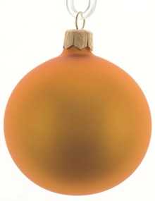 Sada sklenených vianočných ozdôb MATTE GOLD 7 cm zlatá, 6 ks