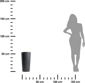 Plastový květináč URBANIKA ECO 57,1x29,5 cm antracitový