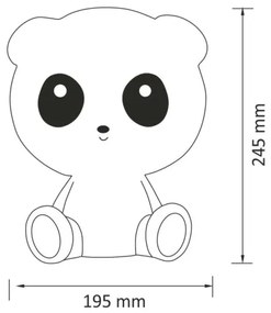 LED Stmievateľná detská dotyková lampa PANDA LED/2,5W/3,7V 1200 mAh